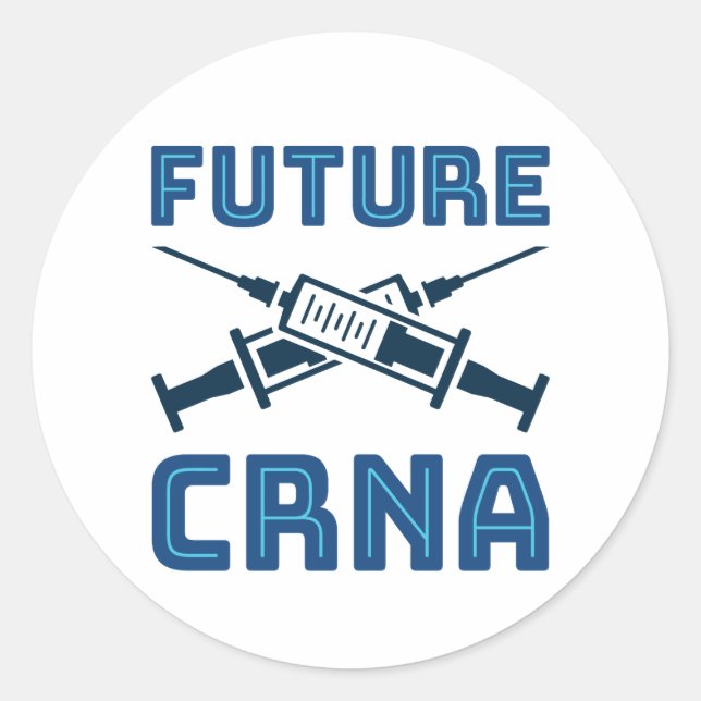 Sticker Rond Infirmière de la CRNA (Devant)