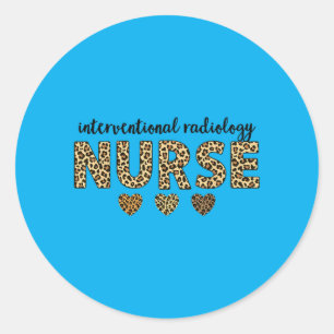 Sticker Rond Infirmière de radiologie interventionnelle équipe