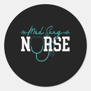 Sticker Rond Infirmière de surg en médecine