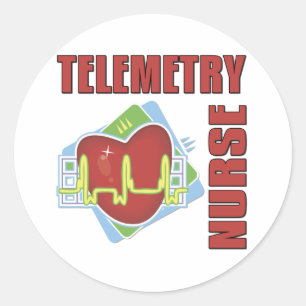 Sticker Rond Infirmière de télémétrie