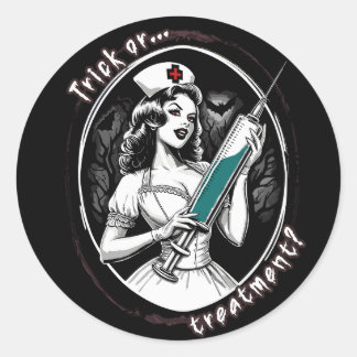 Sticker Rond Infirmière d'Halloween