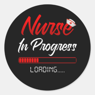 Sticker Rond Infirmière en cours École de soins infirmiers Aven