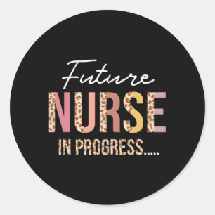 Sticker Rond Infirmière En Cours École De Soins Infirmiers Futu