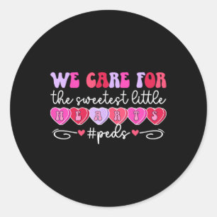Sticker Rond Infirmière en pédiatrie We Care Pédiatre de la Sai