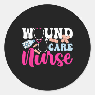 Sticker Rond Infirmière en soins de santé Wocn Infirmière inscr