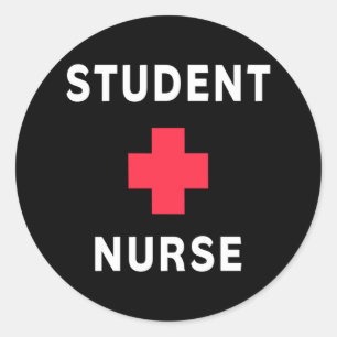 Sticker Rond Infirmière étudiante