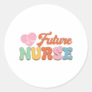 Sticker Rond Infirmière future