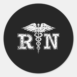 Sticker Rond Infirmière Infirmière Agréée Rn Pour Infirmières