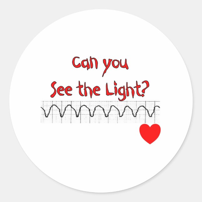 Sticker Rond Infirmière infirmière/cardiaque Hilarious dit (Devant)