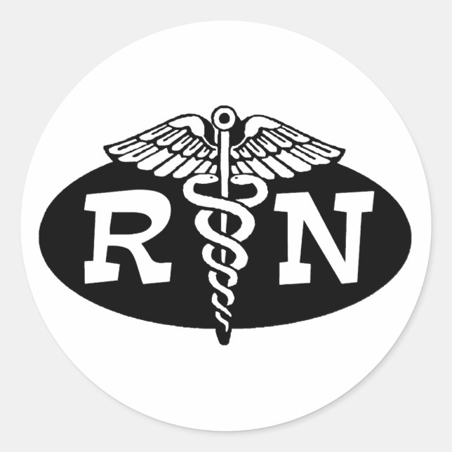 Sticker Rond Infirmière inscrite (Devant)