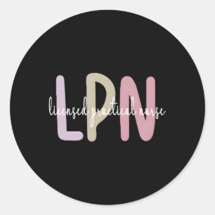 Sticker Rond Infirmière La Meilleure Pratique Infirmière Lpn In