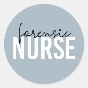 Sticker Rond Infirmière médico-légale   Cadeaux de soins infirm