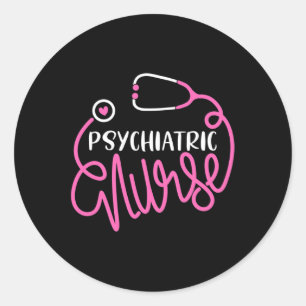 Sticker Rond Infirmière -mignonne Rn Soins infirmiers en santé
