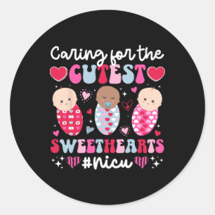 Sticker Rond Infirmière Nicu Saint-Valentin Nicu Infirmière Sai