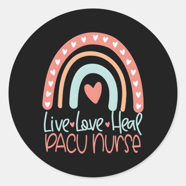 Sticker Rond Infirmière Pacu Rn Infirmière Infirmière Infirmièr (Devant)