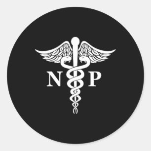 Sticker Rond Infirmière Praticien Caduceus Symbole Médicale poc