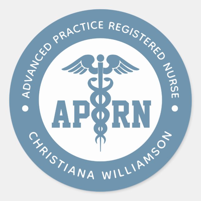 Sticker Rond Infirmière professionnelle avancée de l'APRN (Devant)