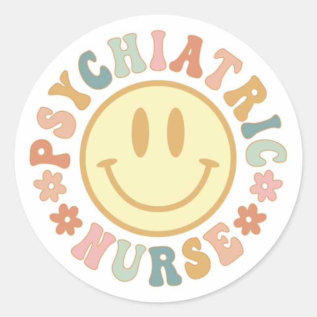 Sticker Rond Infirmière psychopédagogique, Cadeau pour infirmiè (Devant)