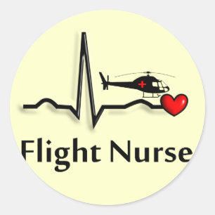 Sticker Rond Infirmière QRS de vol et conception d'hélicoptè