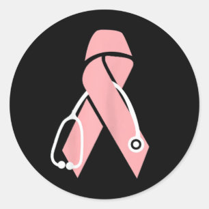 Sticker Rond Infirmière Sensibilisation au cancer du sein Docte