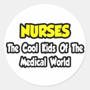 Sticker Rond Infirmières...Enfants Cool du monde Médicale
