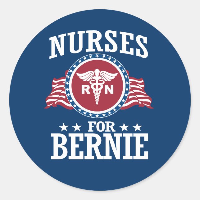 STICKER ROND INFIRMIÈRES POUR DES PONCEUSES DE BERNIE (Devant)