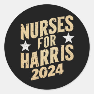 Sticker Rond Infirmières pour Harris 2024 États-Unis