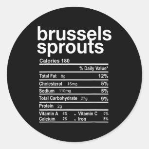 Sticker Rond Informations nutritionnelles sur les choux de Brux