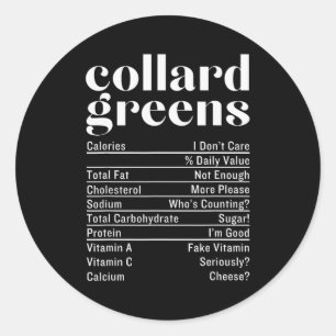 Sticker Rond Informations nutritionnelles sur les choux verts d