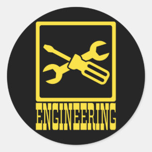 Sticker Rond Ingénieur mécanique Outils d'ingénierie amusants