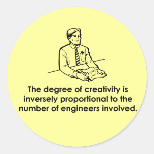 Sticker Rond Ingénieurs et créativité