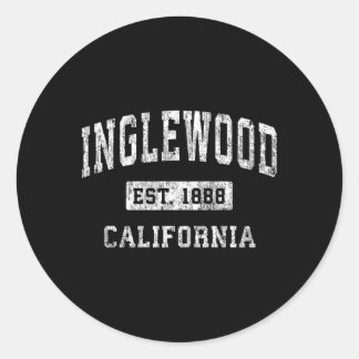 Sticker Rond Inglewood California Ca A Établi Des Sports