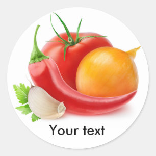 Sticker Rond Ingrédients Ketchup