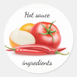 Sticker Rond Ingrédients Ketchup