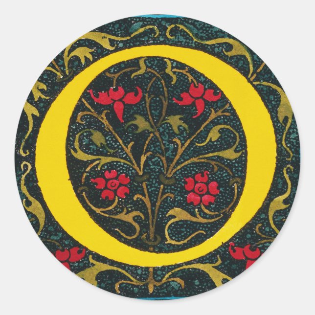 STICKER ROND INITIAL O, 1520. (Devant)