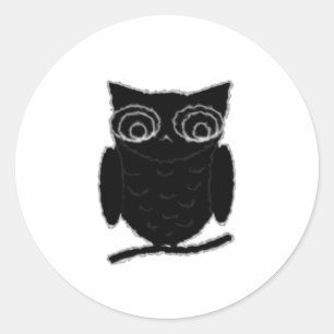 Sticker Rond Inkblot Owl
