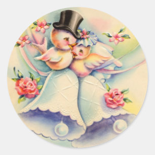 Sticker Rond Inséparables