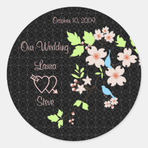 Sticker Rond Inséparables, Notre Mariage