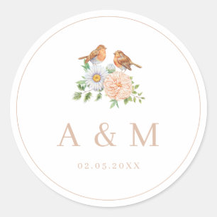 Sticker Rond Inséparables simples