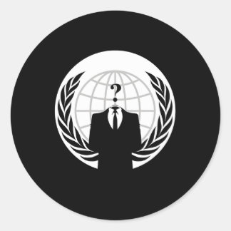 Sticker Rond Insigne Anonyme Nous Sommes Anonyme