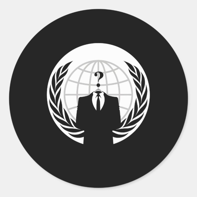Sticker Rond Insigne Anonyme Nous Sommes Anonyme (Devant)