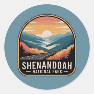 Sticker Rond Insigne de la route panoramique du parc national d
