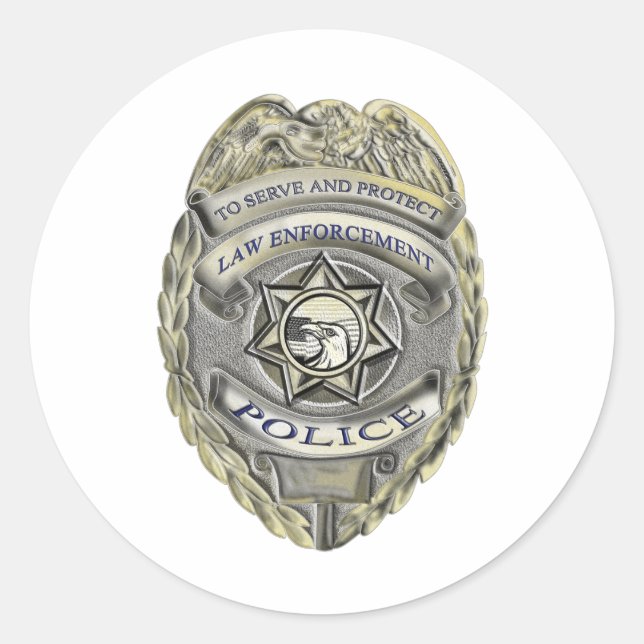 Sticker Rond insigne de police (Devant)