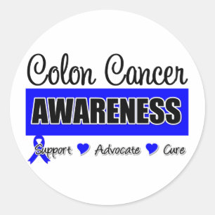 Sticker Rond Insigne de sensibilisation au cancer du côlon