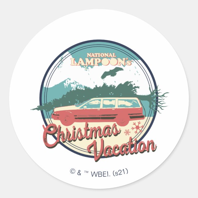 Sticker Rond Insigne de vacances de Noël de la Lampe nationale (Devant)