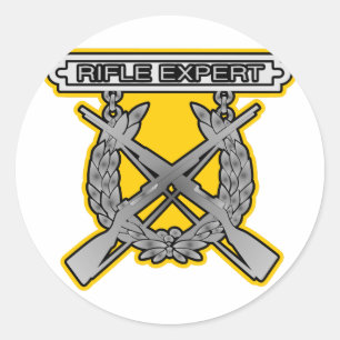 Sticker Rond Insigne d'expert en matière de fusil