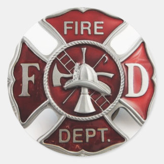 Sticker Rond insigne d'incendie "émail"
