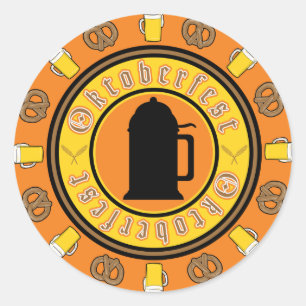 Sticker Rond Insigne d'Oktoberfest Tankard