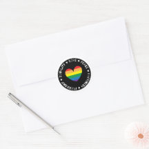 Insigne du coeur arc-en-ciel