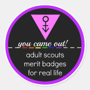 Sticker Rond Insigne du mérite adulte de scout : Vous avez
